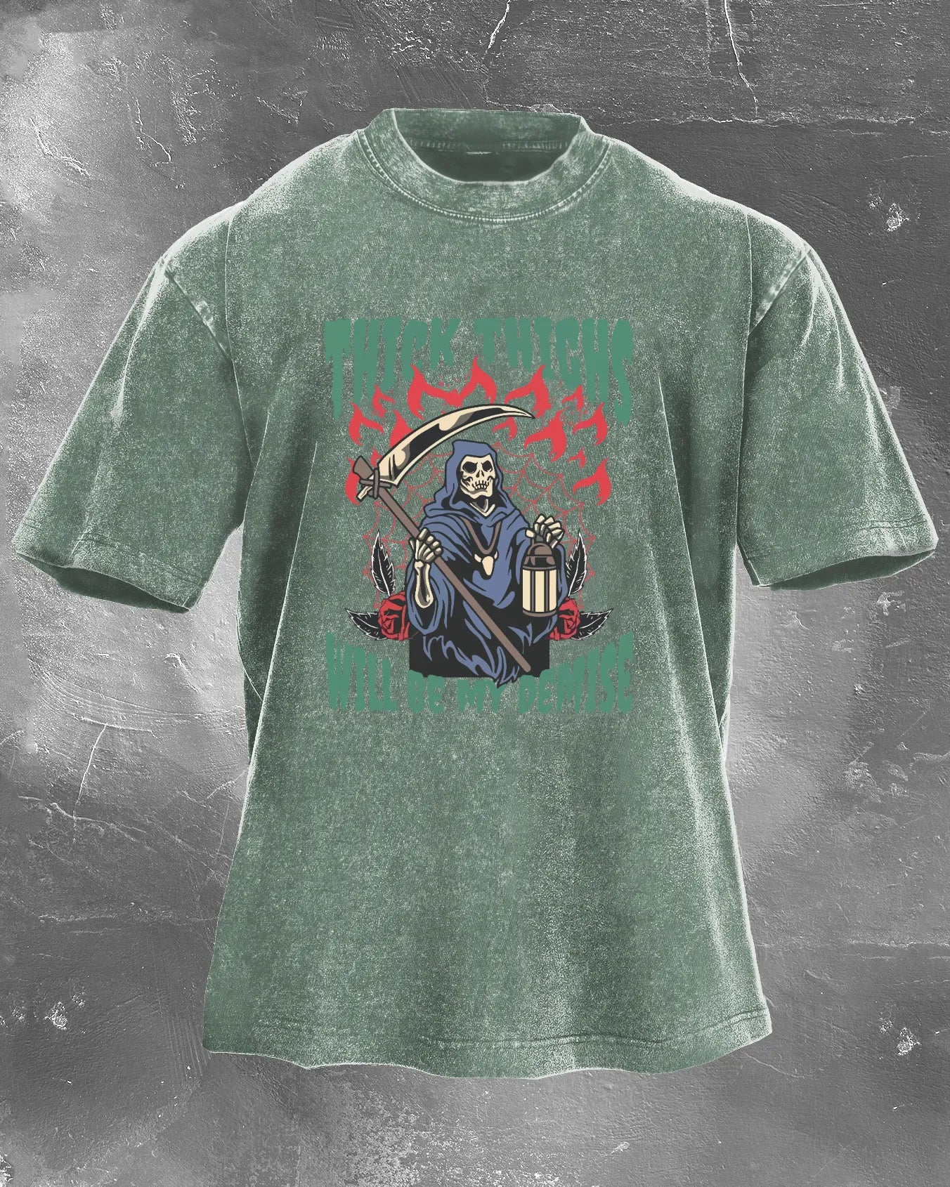 Thick Thighs Will Be My Demise Washed T-Shirt