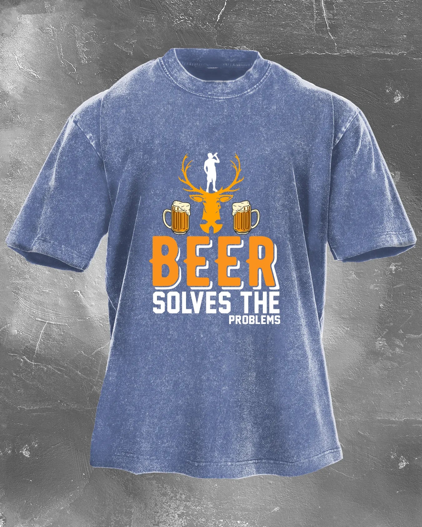 Beer Solves The Problems Washed T-Shirt