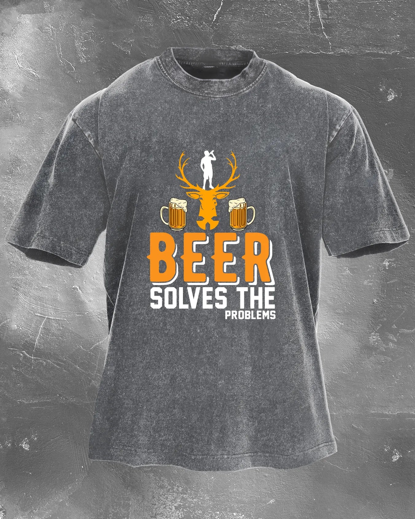 Beer Solves The Problems Washed T-Shirt